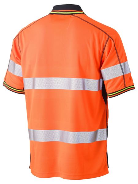 BK1219T - Bisley - Taped Two Tone Hi-Vis Polyester Mesh Polo
