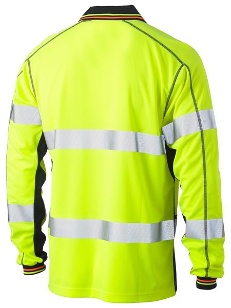 BK6219T - Bisley - Taped Two Tone Hi-Vis Polyester Mesh Polo