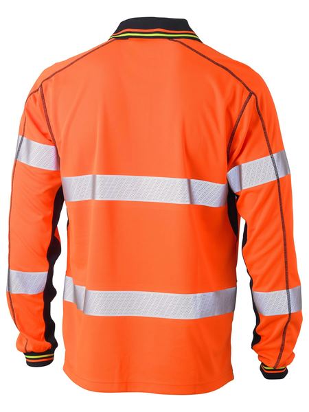 BK6219T - Bisley - Taped Two Tone Hi-Vis Polyester Mesh Polo