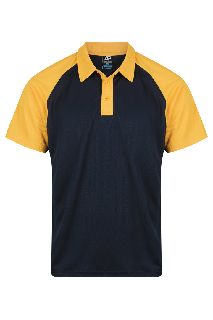 1318 - Aussie Pacific - Manly Mens Polo Navy/Gold