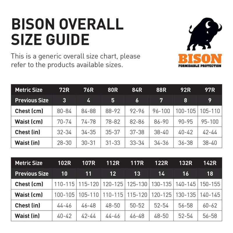 430011 - Bison - Workzone Euro Polycotton Zip Overall