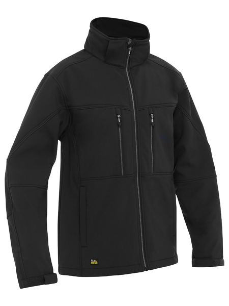 BJ6570 - Bisley - Flex & Move Hooded Softshell Jacket Black 