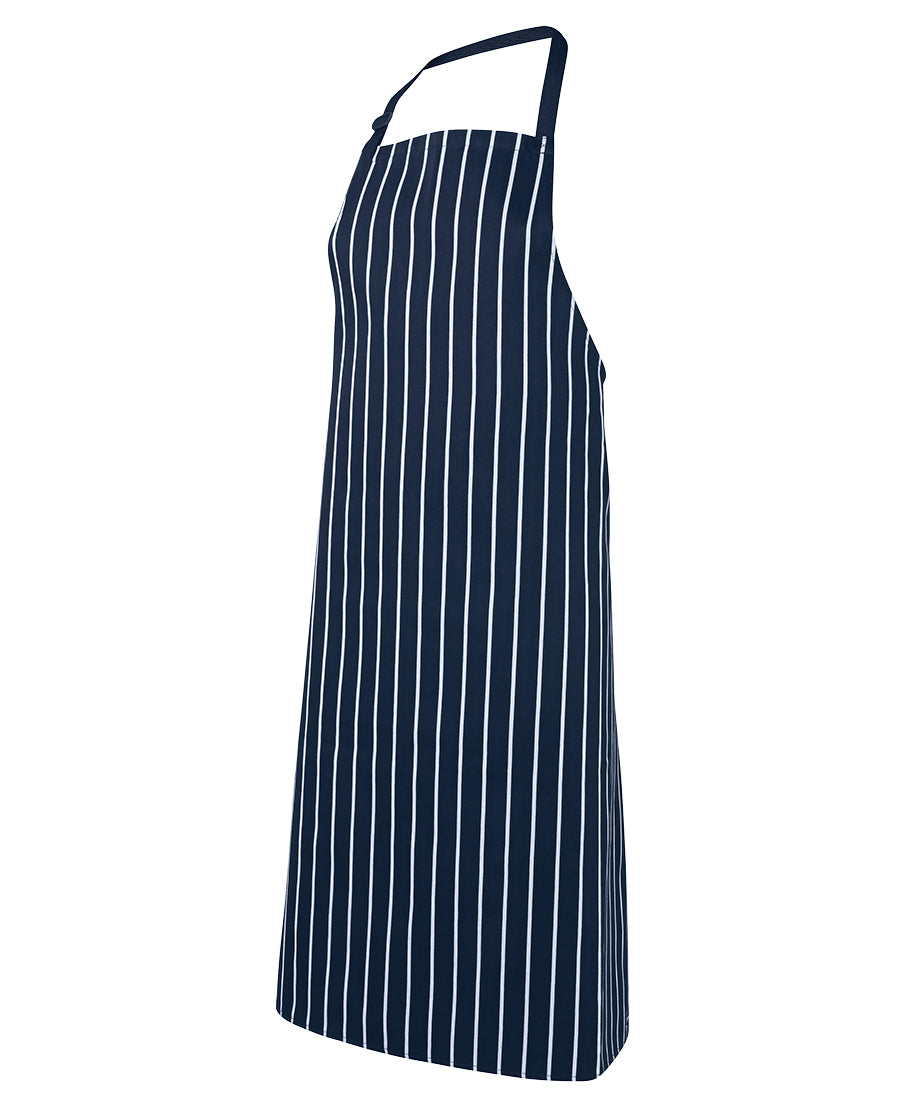 5BSNP - JB's Wear - Bib Striped Apron without Pocket - Navy-white