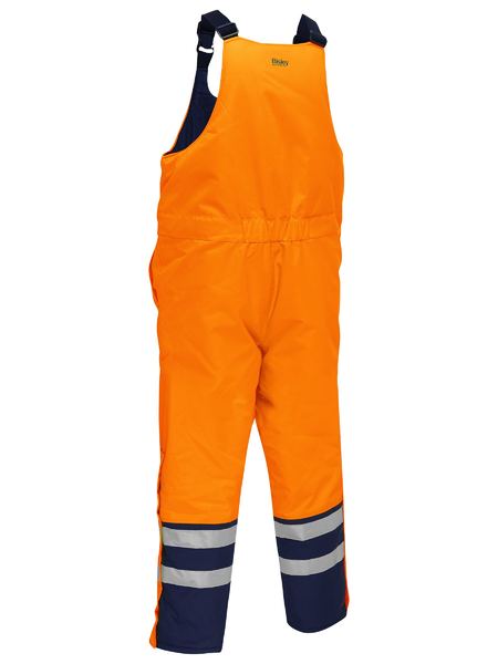 BAB6452T - Bisley - Taped Hi Vis Freezer Bib & Brace Coverall Orange/Navy