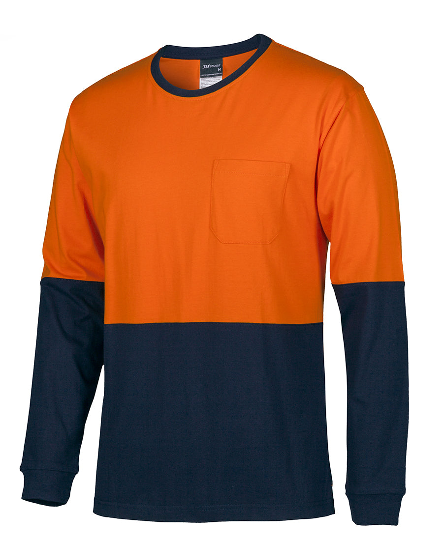 6HVTN - JB's Wear - Hi-Vis Long Sleeve Crew Neck Cotton T-shirt