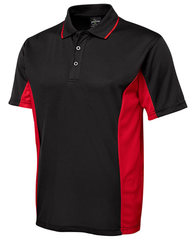 7PP - JB's Wear - Men's Podium Contrast Cool Polo Black/Red