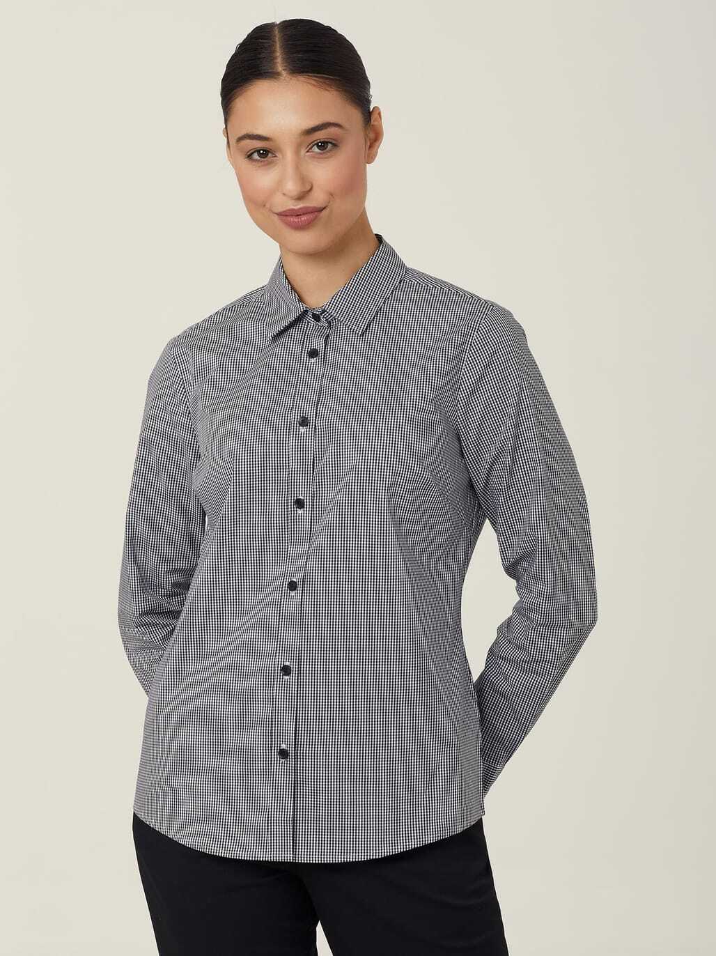 CATUKS - NNT - Avignon Gingham Check Long Sleeve Stretch Shirt