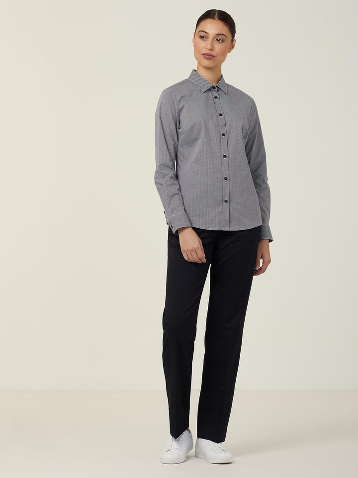 CATUKS - NNT - Avignon Gingham Check Long Sleeve Stretch Shirt