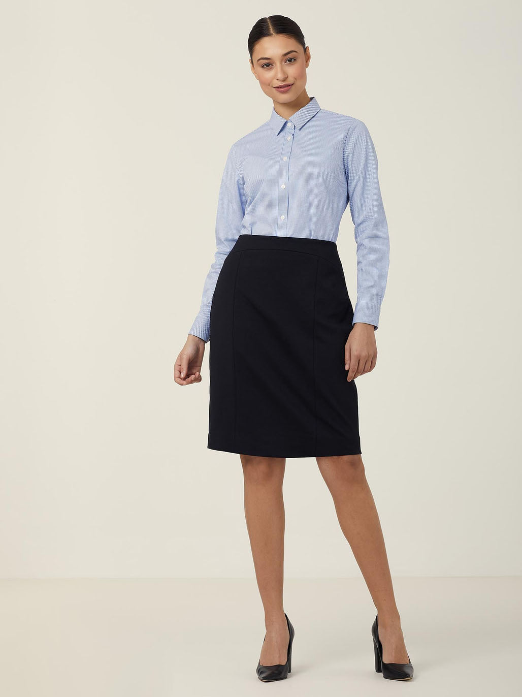 CATUKS - NNT - Avignon Gingham Check Long Sleeve Stretch Shirt