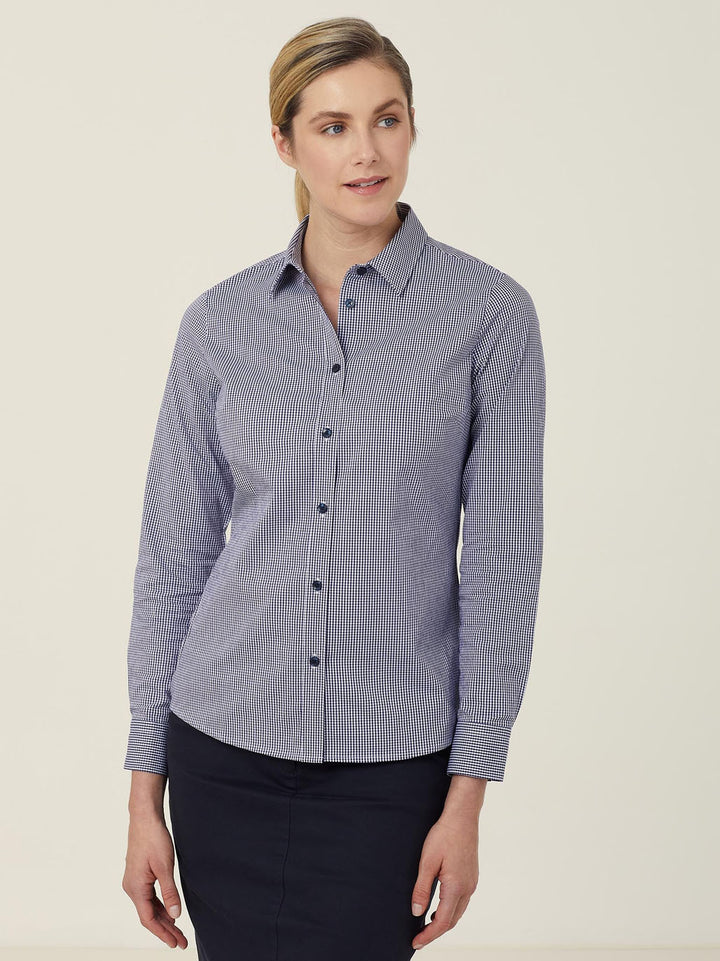 CATUKS - NNT - Avignon Gingham Check Long Sleeve Stretch Shirt