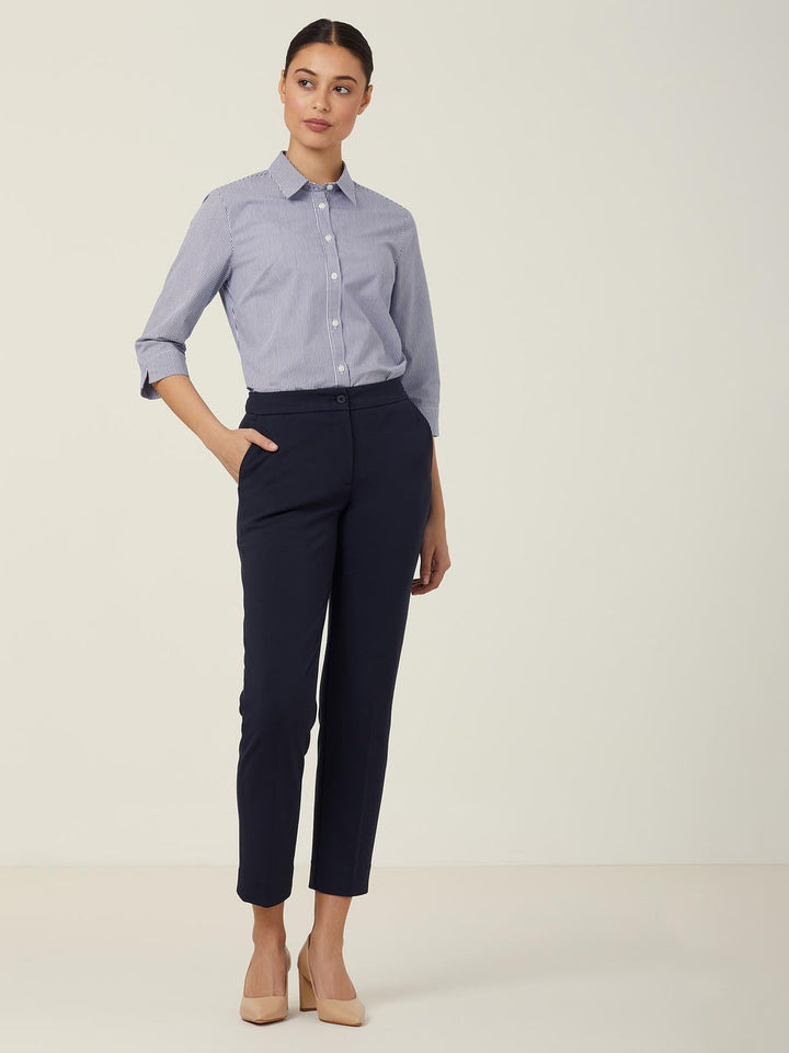 CATUKV - NNT - Avignon Fine Block Stripe Stretch 3/4 Sleeve Shirt