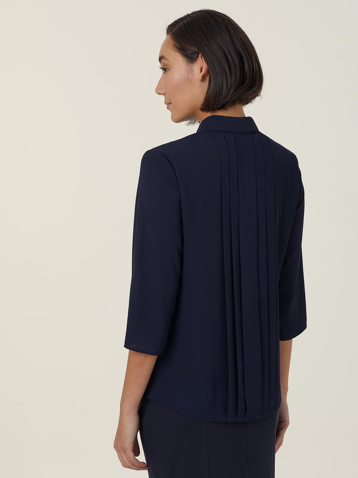 CATUKZ - NNT - Georgie 3/4 Sleeve Pleat Back Shirt