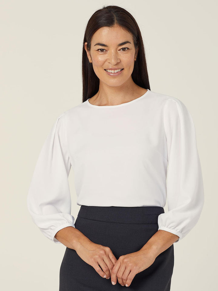 CATUPM - NNT - French Georgette 3/4 Sleeve Top
