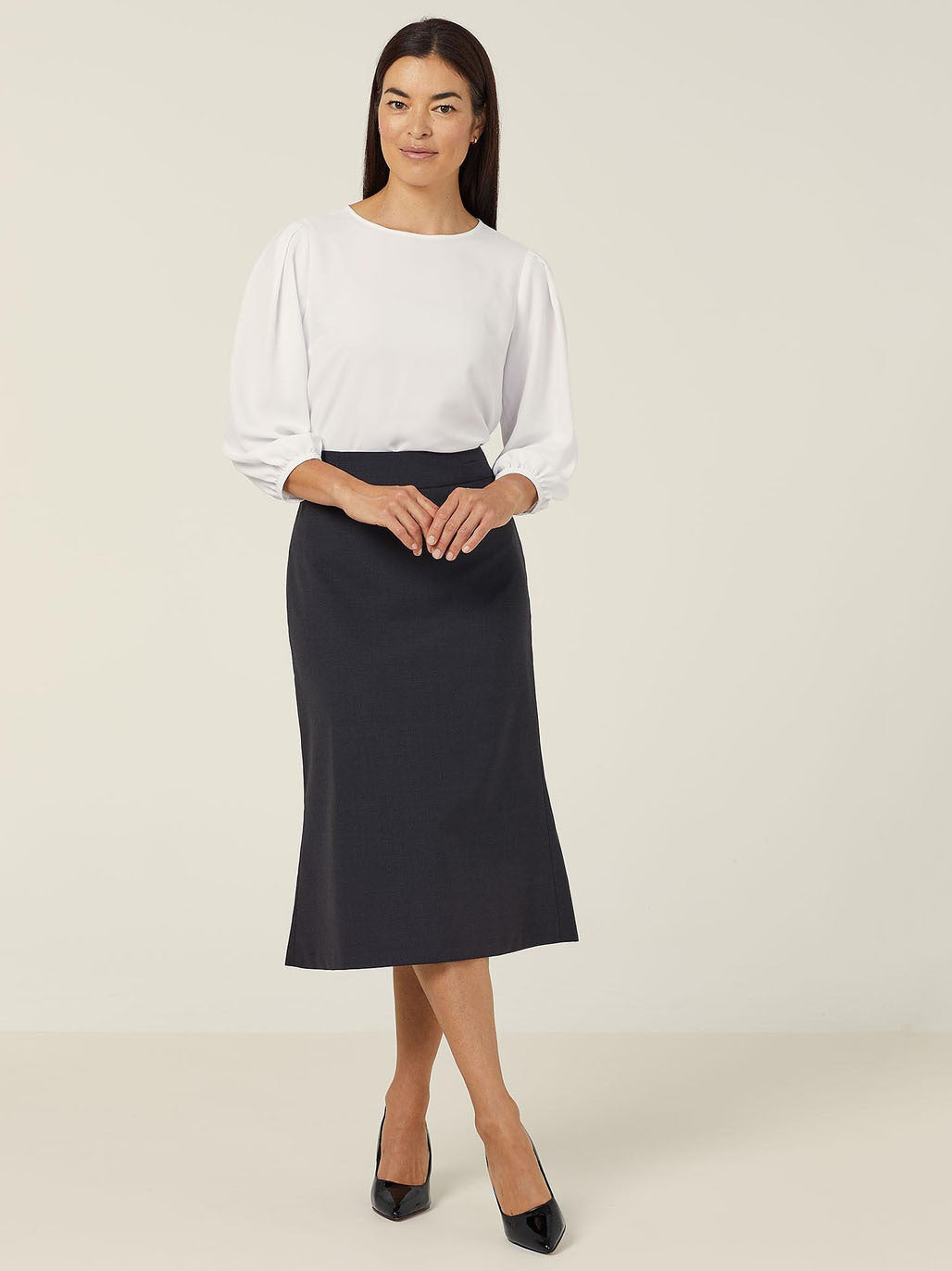CATUPM - NNT - French Georgette 3/4 Sleeve Top