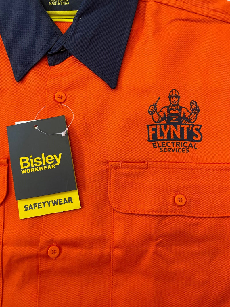 BS6267 - Bisley - Hi-Vis Two Tone Drill Shirt 190g Long Sleeve