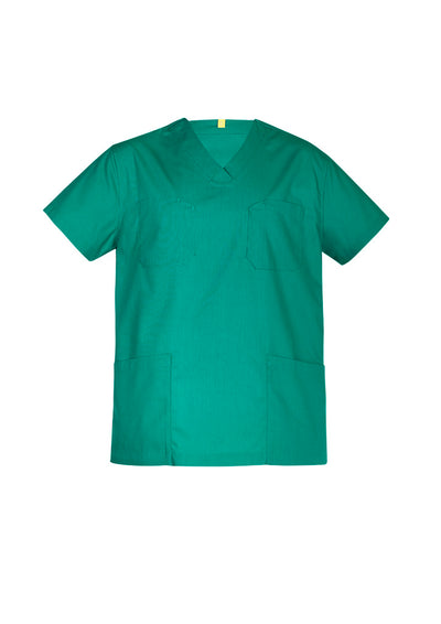 CST150US - Biz Care - Hartwell Unisex Reversible Scrub Top  Surgical Green - Clearance
