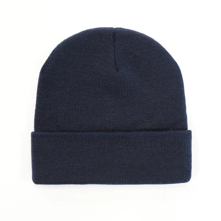 B102R - Headwear 24 - Recycled Feather Touch Cuffed Beanie Navy 