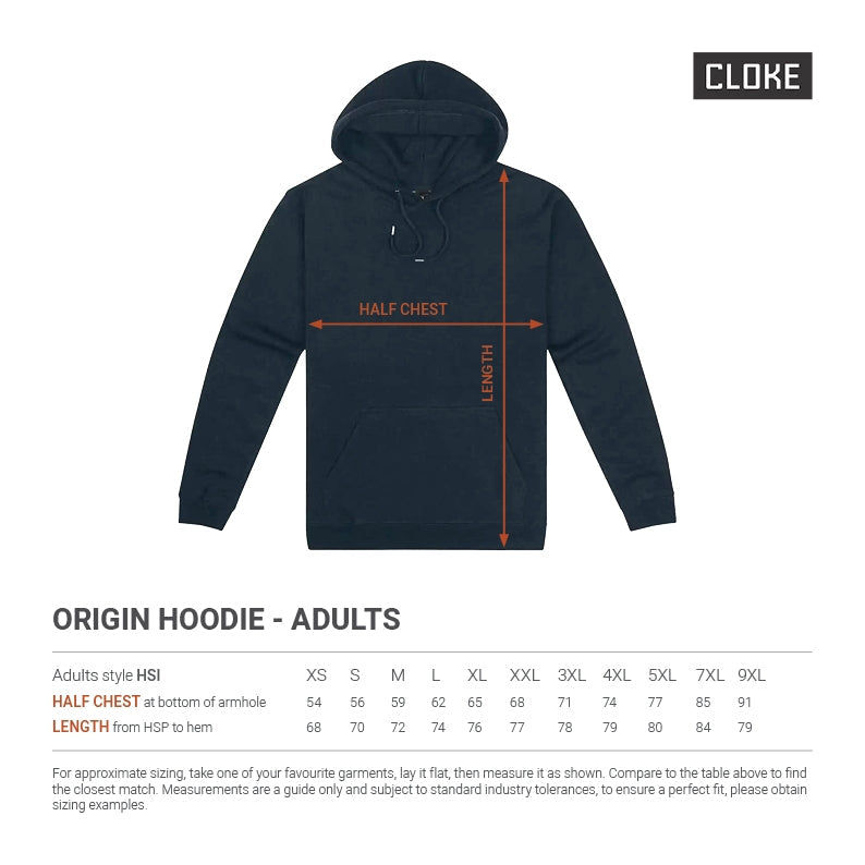 HSI - Cloke - Origin Hoodie - 300gsm (Plus Sizes 7XL to 9XL)