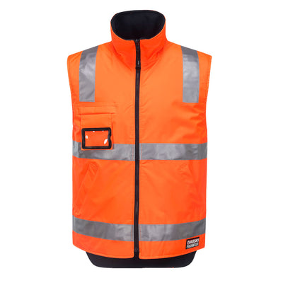 K8132 - Portwest - Huski Reversible Polar Fleece Traffic Vest Orange