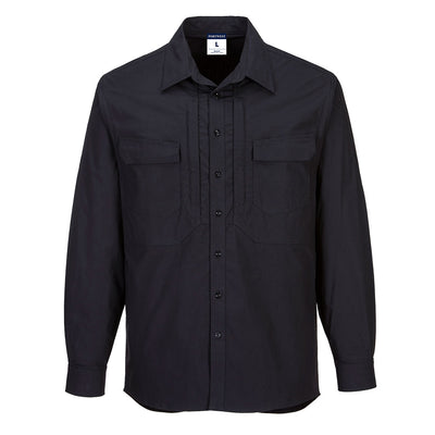 MS106 - Portwest - Utility Stretch Long Sleeve Shirt Black
