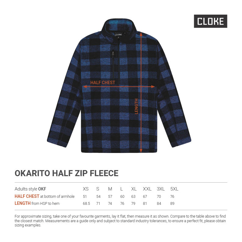 OKF - Cloke - Okarito Half Zip Knitted Fleece