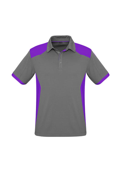 P705MS - Biz Collection - Mens Rival Short Sleeve Polo | Silver/Purple
