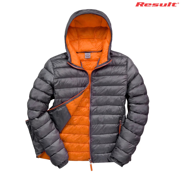R194M - Result - Snowboard Unisex Puffer Jacket Grey/Orange