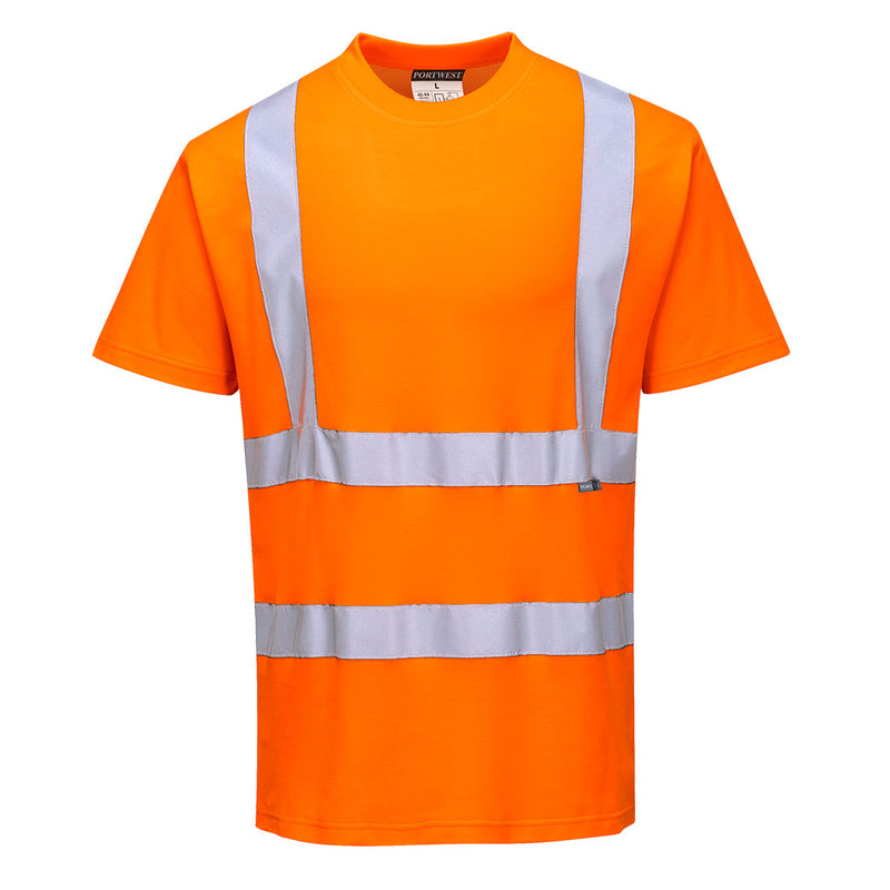 S170 - Portwest - Hi-Viz Cotton Comfort Short Sleeve T-Shirt Orange