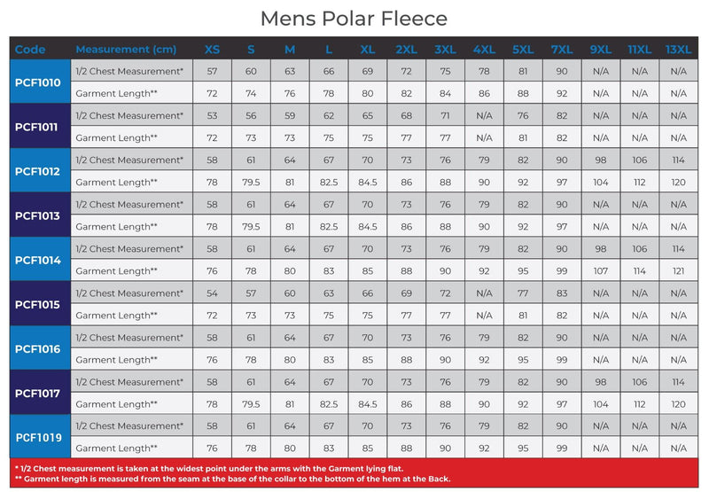 PCF1014 - Caution - TTMC-W Polar Fleece 1/2 Zip - 380gm