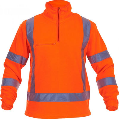 PCF1014 - Caution - TTMC-W Polar Fleece 1/2 Zip - 380gm Orange