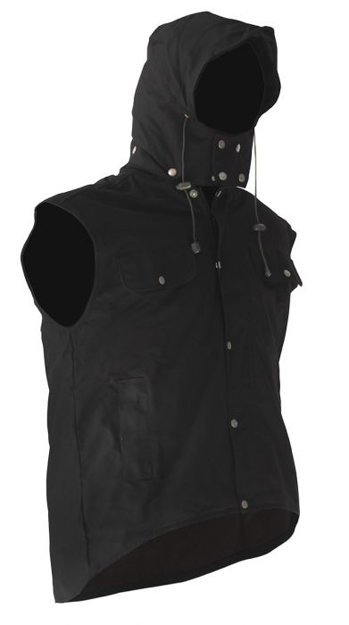 PCO1309 - Caution - Hooded Oilskin Sleeveless Vest