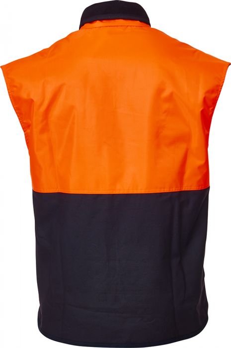 PCO1320 - Caution - Hi-Viz Oilskin Sleeveless Vest (Day Only)