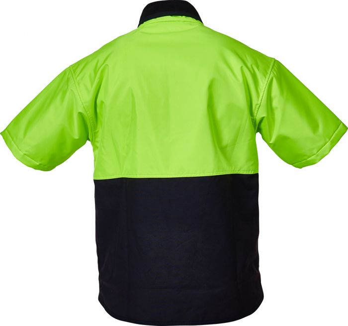 PCO1330 - Caution - Hi-Viz Oilskin Short Sleeve Vest (Day Only)