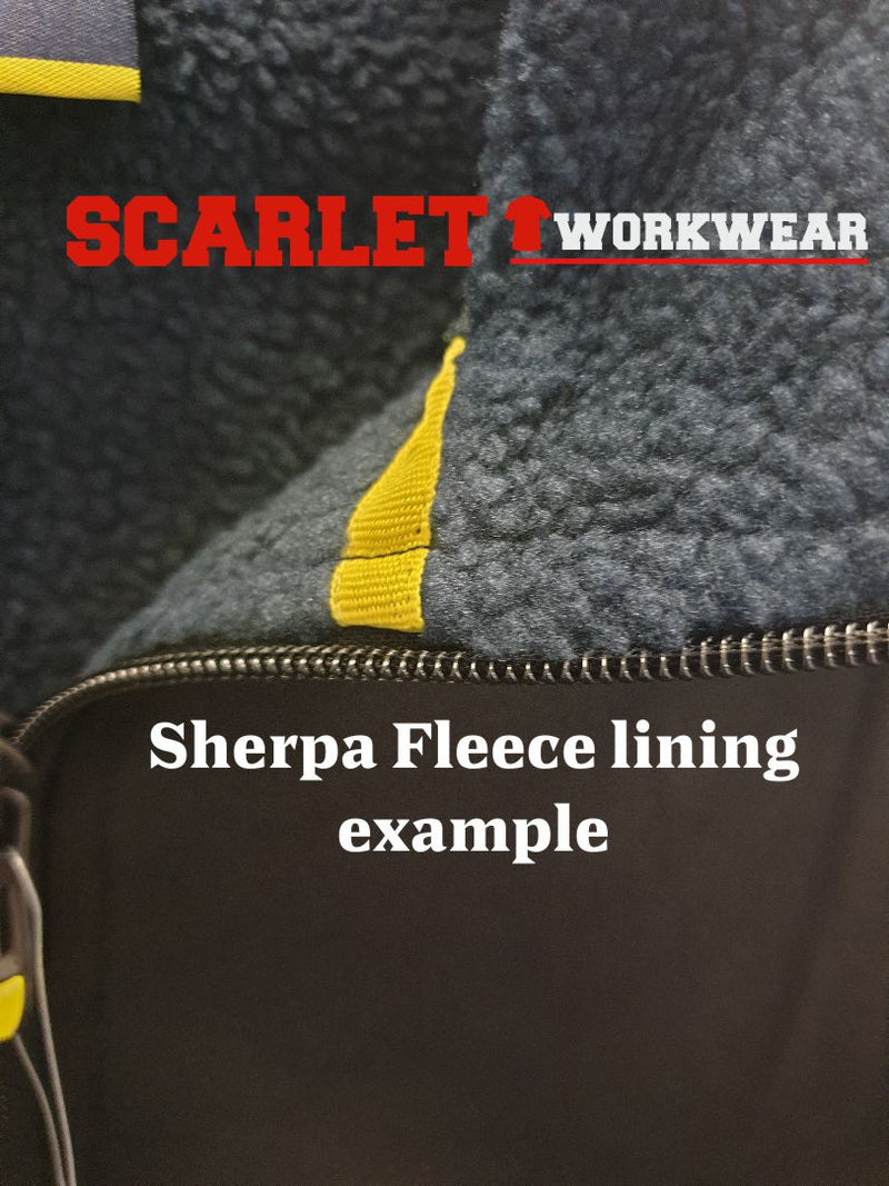 BK6987T - Bisley - Hi-Viz 1/4 zip Taped Sweatshirt with Sherpa Fleece Lining - 570g