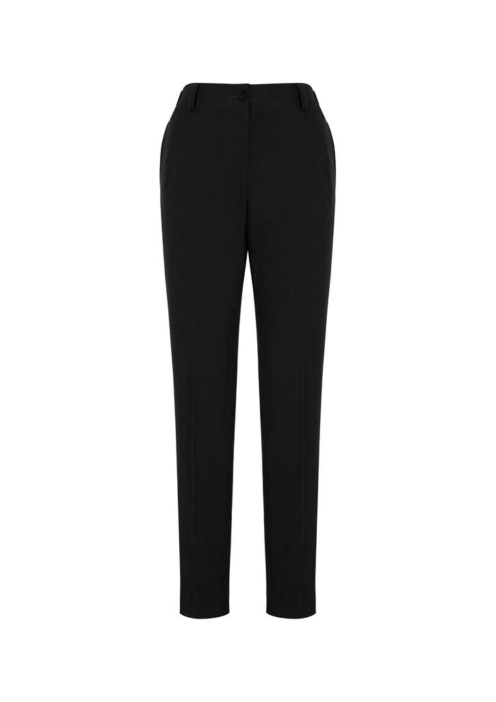 10722 - Biz Corporates - Siena Womens Bandless Elastic Waist Back Slimline Pant | Black