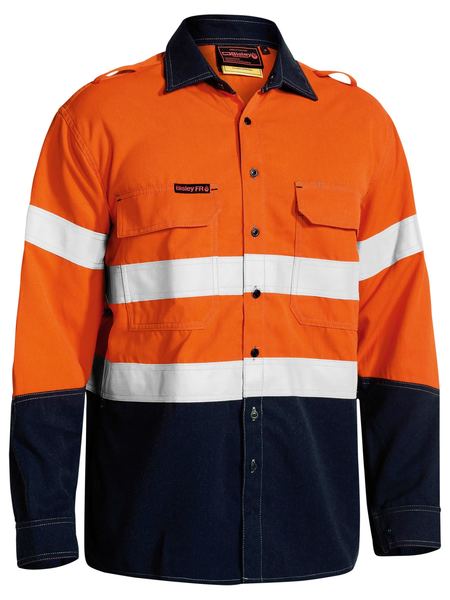 BS8082T - Bisley - TenCate Tecasafe® Plus 700  Taped Hi Vis Shirt