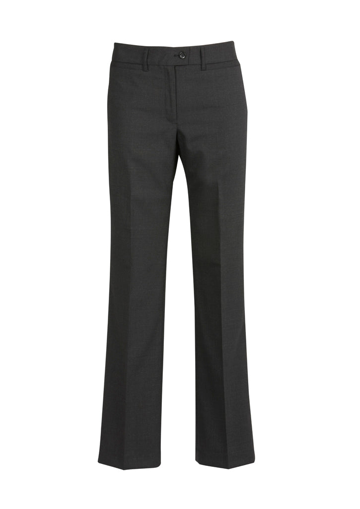 14011 - Biz Corporates - Womens Comfort Wool Stretch Relaxed Pant | Charcoal