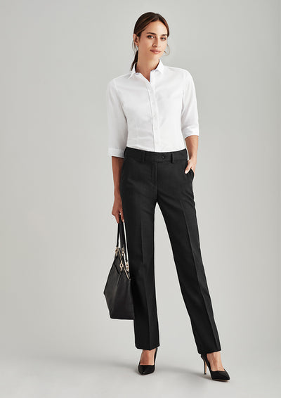 14015 - Biz Corporates - Women's Comfort Wool Adjustable Waist Pant Trouser