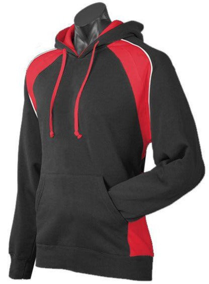 Huxley contrast hoodie - black-red-white 1509