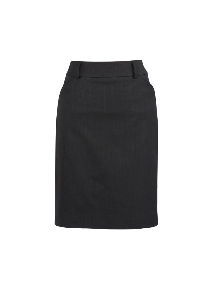 20115 - Biz Corporates - Cool Stretch Womens Multi-Pleat Skirt | Charcoal