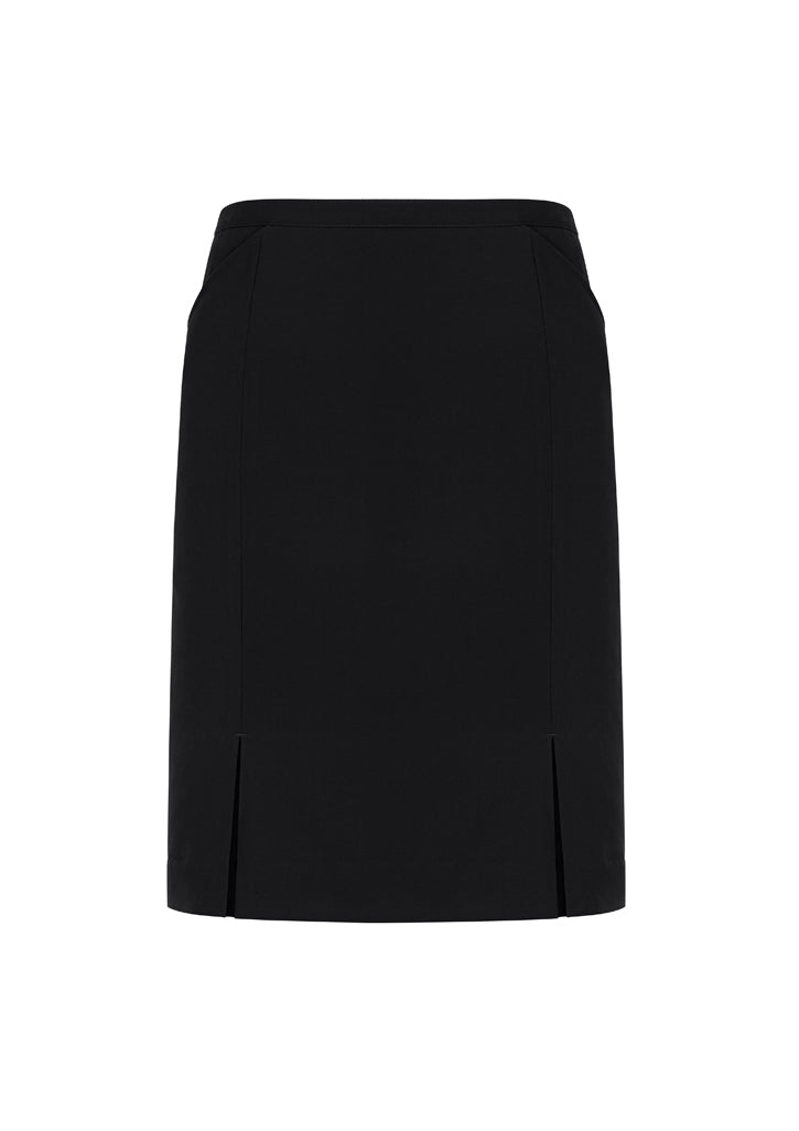 20720 - Biz Corporates - Siena Womens Front Pleat Detail Straight Skirt | Black