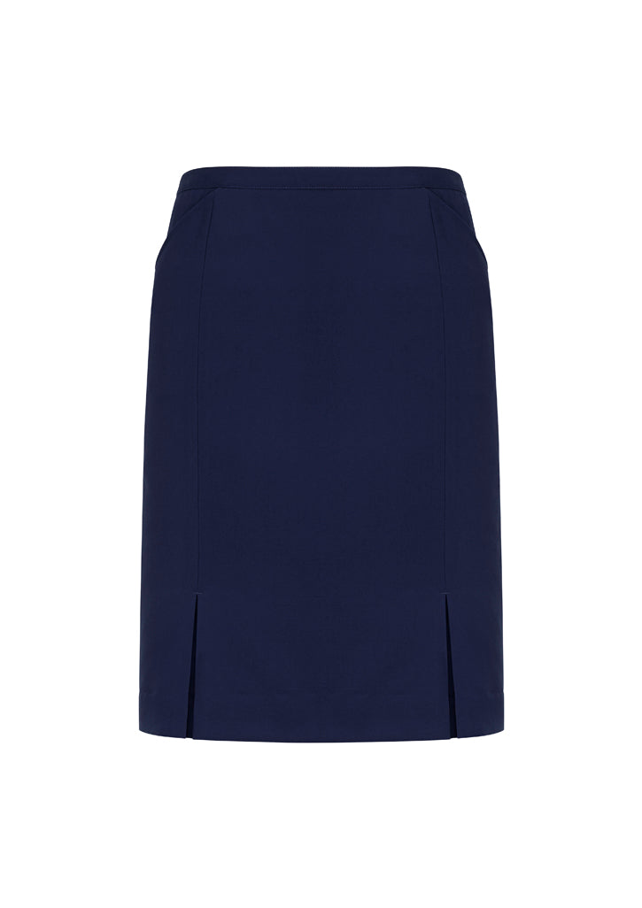 20720 - Biz Corporates - Siena Womens Front Pleat Detail Straight Skirt | Marine