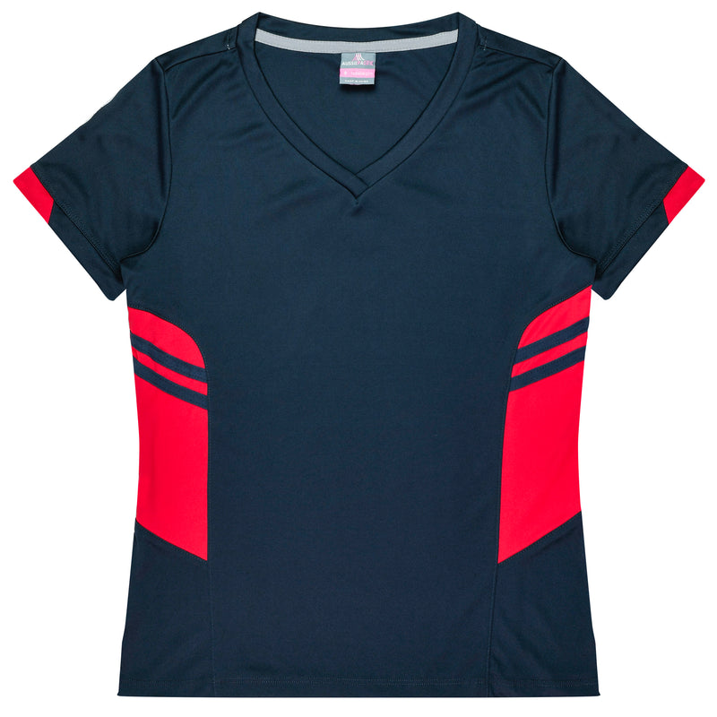 2211 - Aussie Pacific - Tasman Lady Tees - Black and Navy Body Colours