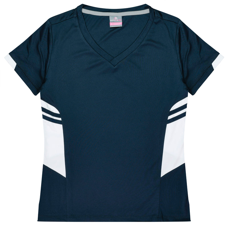 2211 - Aussie Pacific - Tasman Lady Tees - Black and Navy Body Colours