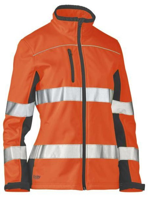 BJL6059T - Bisley - Women's Taped Two Tone Hi Vis Softshell Jacket
