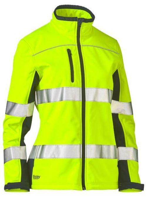BJL6059T - Bisley - Women's Taped Two Tone Hi Vis Softshell Jacket