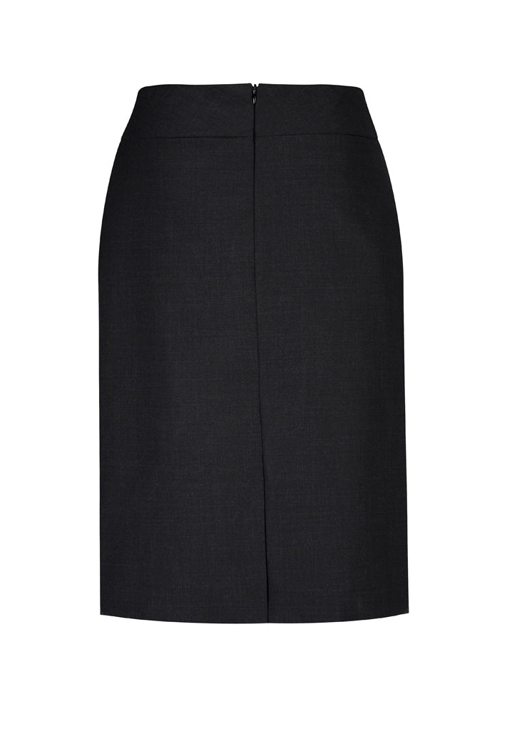 24011 - Biz Corporates - Womens Comfort Wool Stretch Relaxed Fit Lined Skirt