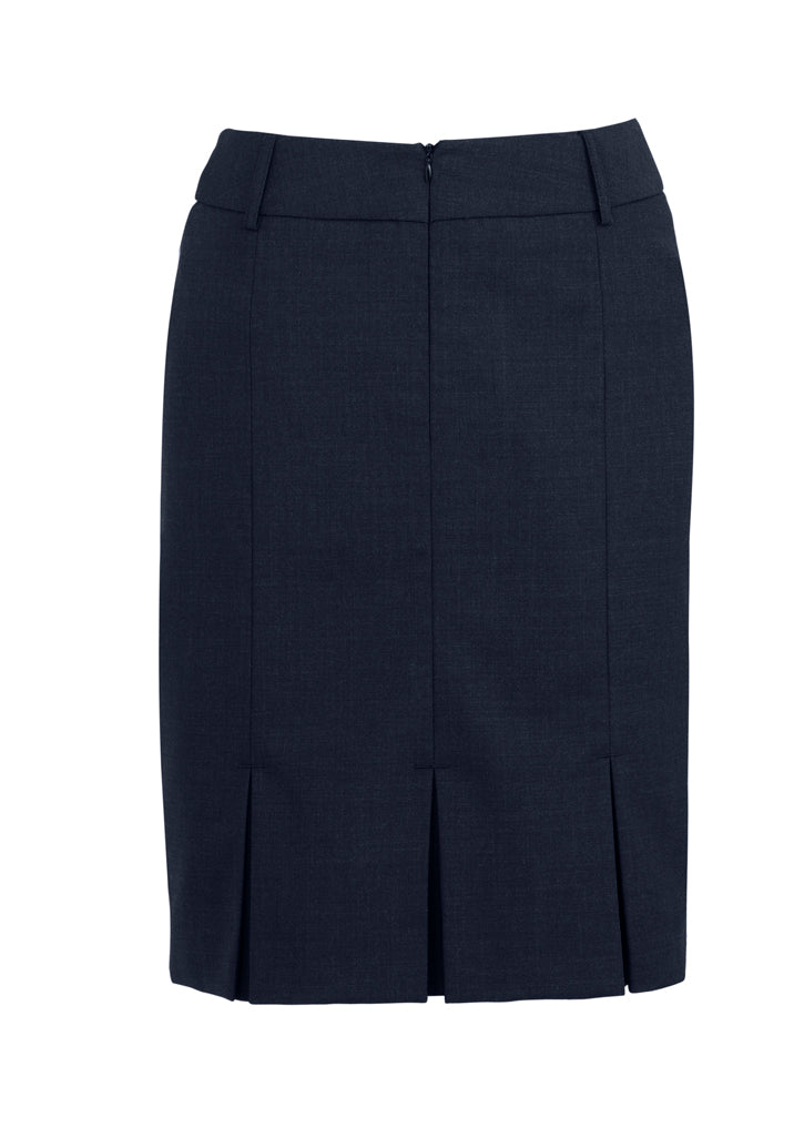 24015 - Biz Corporates - Womens Comfort Wool Stretch Multi-Pleat Skirt