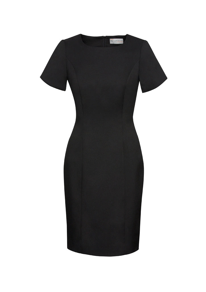 30112 - Biz Corporates - Womens Cool Stretch Short Sleeve Shift Dress | Black