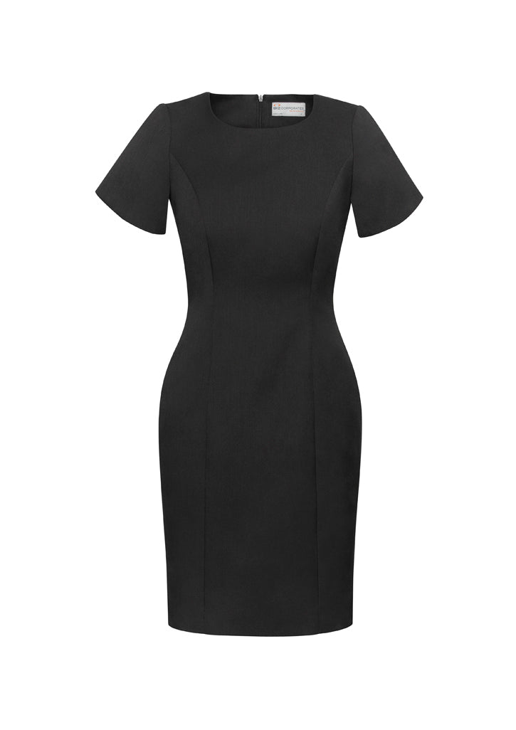 30112 - Biz Corporates - Womens Cool Stretch Short Sleeve Shift Dress | Charcoal